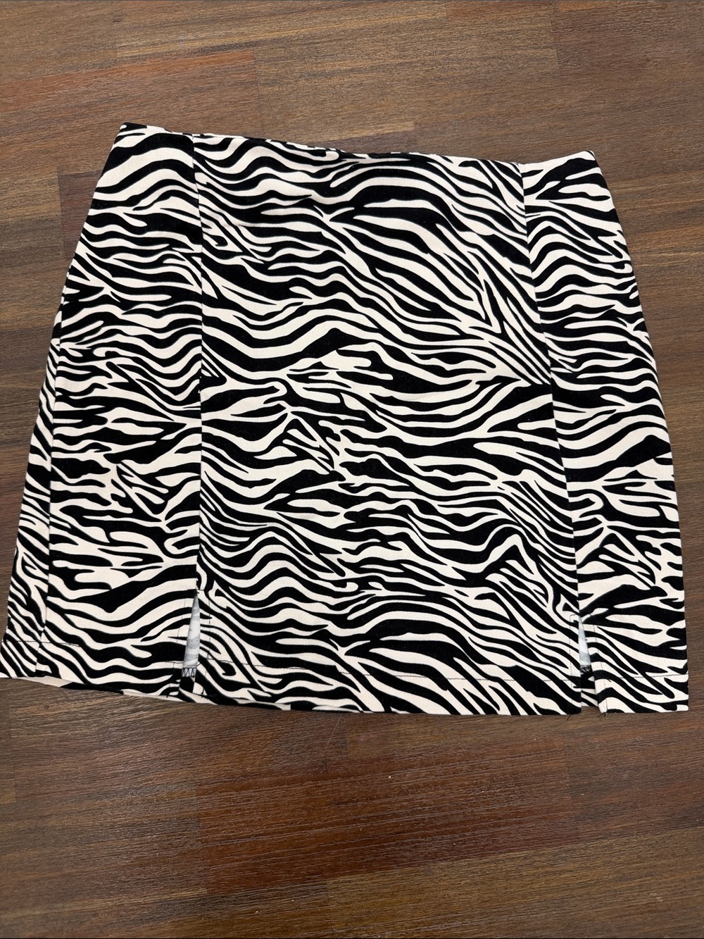 love on a hanger Black and White Zebra Print Mini Skirt